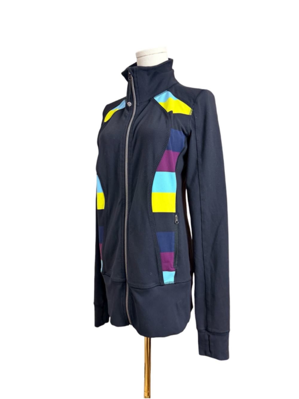 LULULEMON Nice Asana Black Jacket Luon Full Zip Athletic Gym Training Top, Sz 4 - Picture 6 of 16